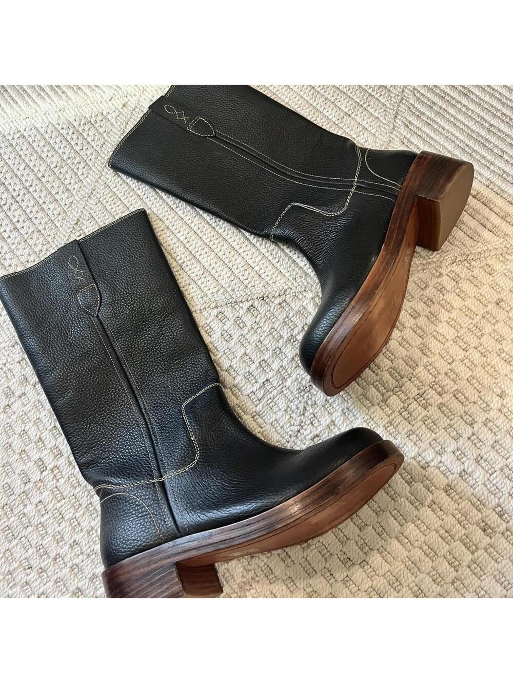 Free People Blaze Pull On Boot in Victorian Black - Picture 3 of 7